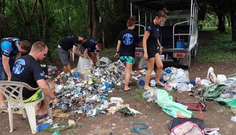 Garbage behind the MCP truck